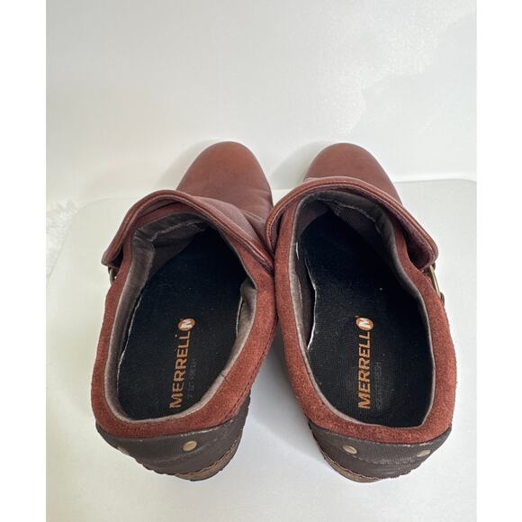 Merrell Shiloh Leather Harness Mule Slip-On Clogs western cowgirl brown 10 - Picture 9 of 14